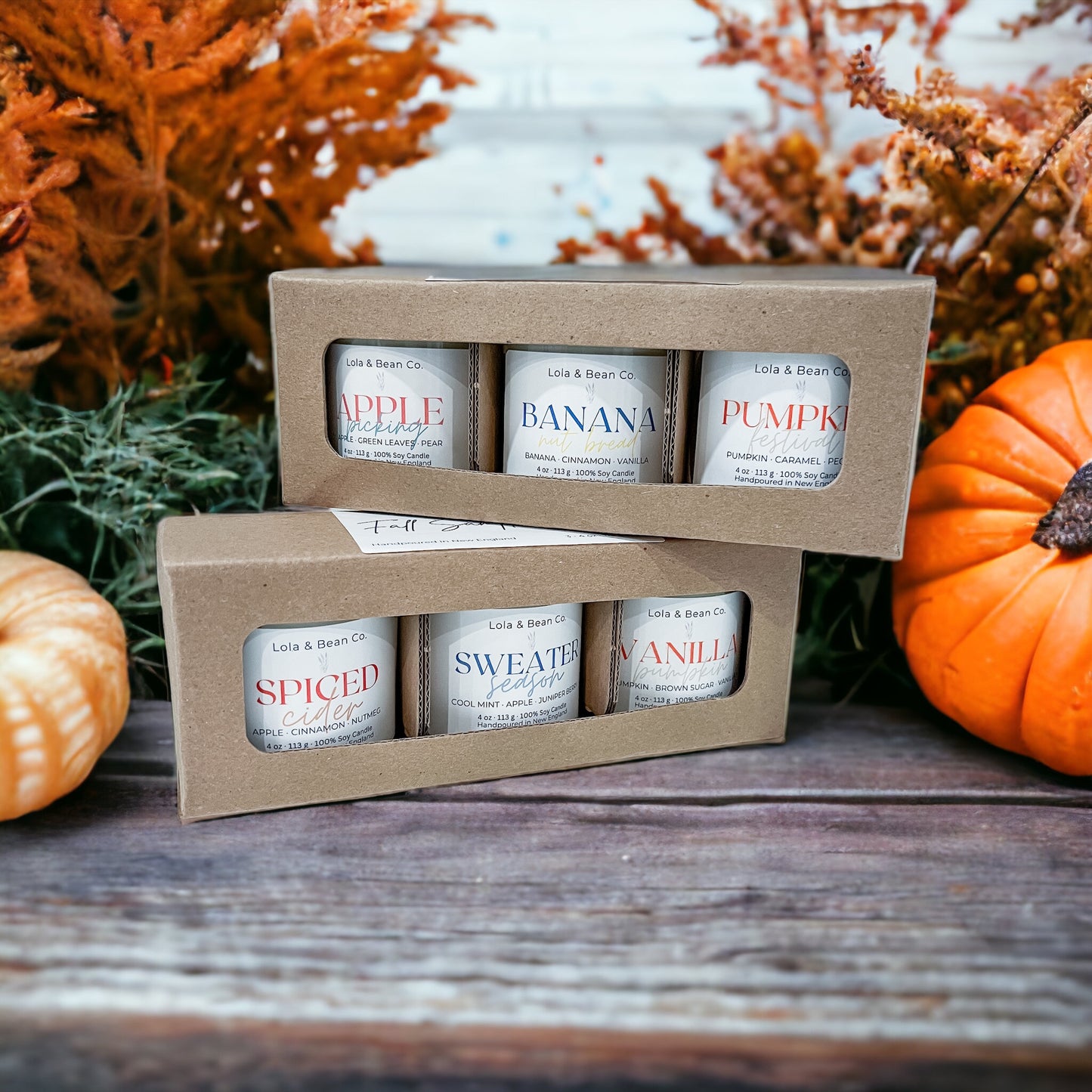 Fall Soy Candle Sample Pack of