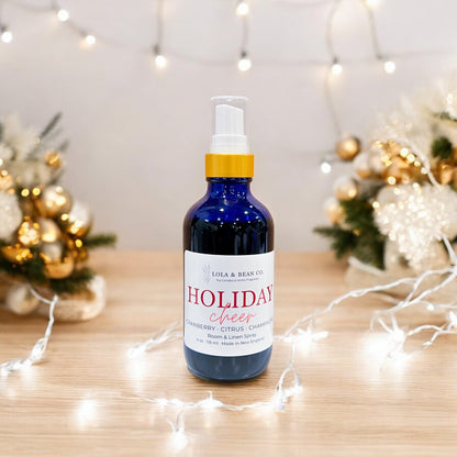 Room Spray- Cobalt Blue Bottle with Gold Collar- Winter Collection