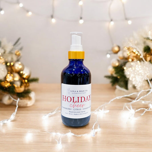 Room Spray- Cobalt Blue Bottle with Gold Collar- Winter Collection
